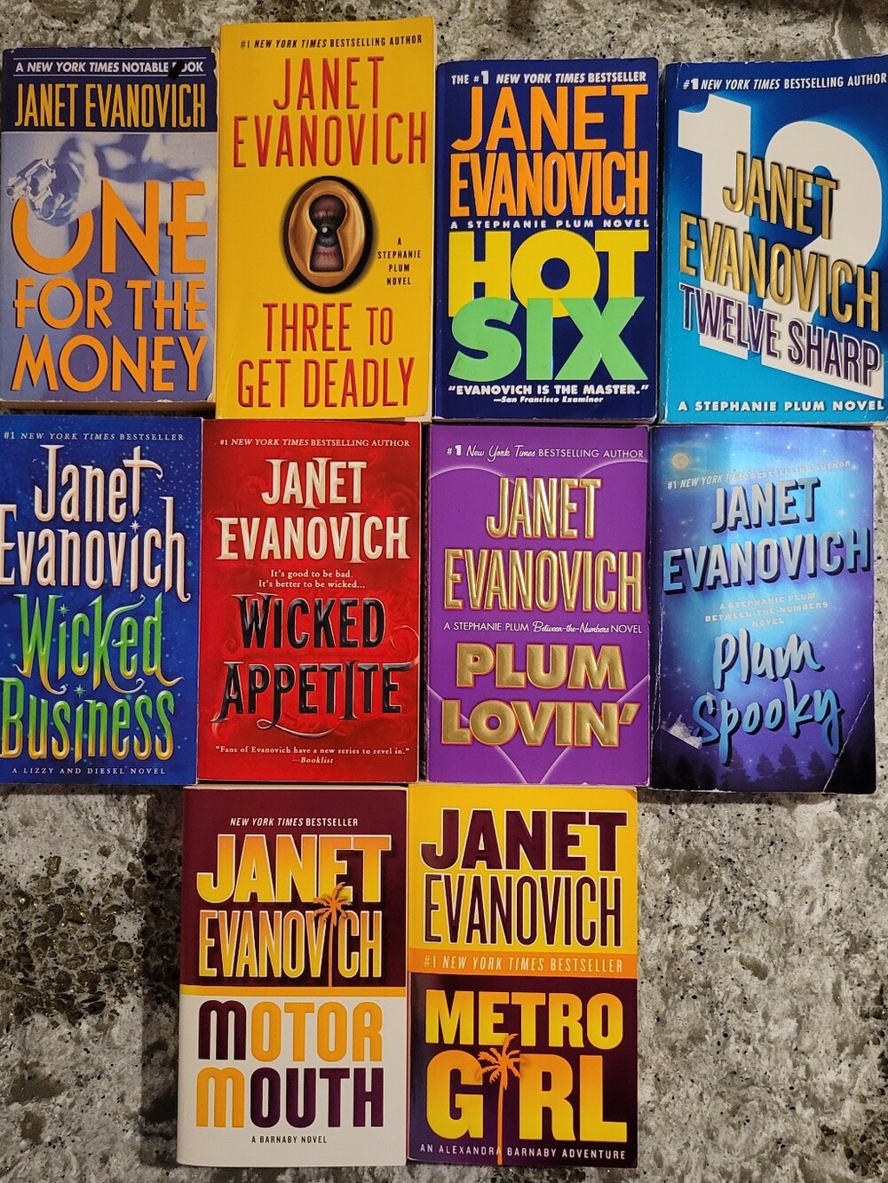 Janet Evanovich Lot of 10 Paperback Books
